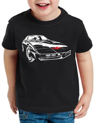Produktbild von style3 K.I.T.T. Encounter Kinder T-Shirt michael knight 2000 black rider