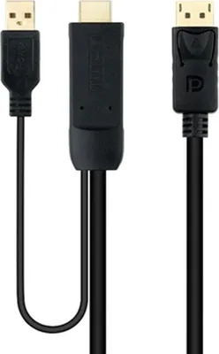 Produktbild von DisplayPort-Kabel zu HDMI NANOCABLE 10.15.4352 Schwarz 1,8 m 4K Ultra HD