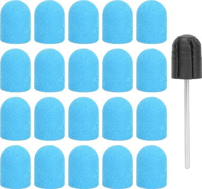 Zdjęcie produktu dla Nasadki do piłowania paznokci, nasadki do wiertarek do paznokci, zestaw taśm polerskich i szlifierskich (13 x 19 mm), niebieskie