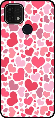 Produktbild von Smartphonica Telefon Fall geeignet für Oppo A15 / A15s mit Herzen drucken - Herzen Design TPU Backcover Fall - Kinder Fall mit Herzen Design