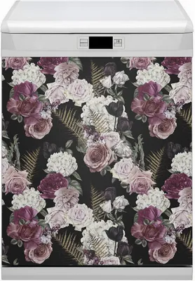 Produktbild von Abwaschbar 60x70 cm Geschirrspüle Magnetmatte Küche Dekorative  - Romantische Blumen