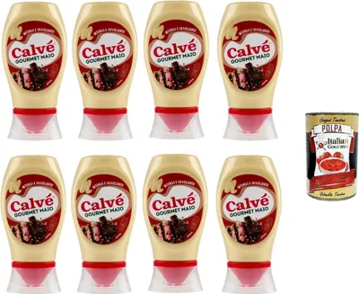 Produktbild von Calvé Gourmet Maio Intensiv und einhüllend 8x 245 ml+ Italian Gourmet polpa 400gr