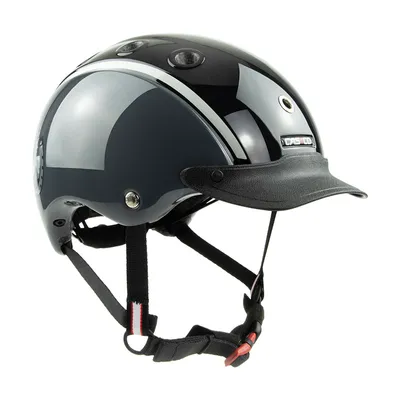 Produktbild von Casco Nori Kinder Reithelm & Fahrradhelm XS 50-52 cm Schwarz/Grau Hufeisen