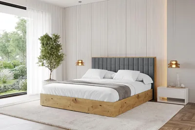 Produktbild von ALTDECOR Polsterbett mit Bettkasten - ENZO4 - 160x200 Dunkelgrau- Bett mit Matratze H3/H4, Kopfteil, Boxbett, Doppelbett mit Stauraum