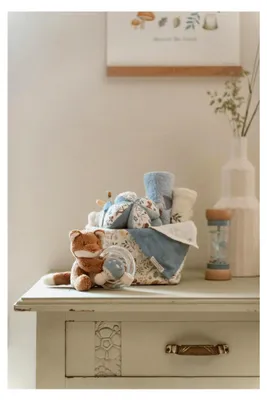 Produktbild von Mundtücher Spucktücher Mulltücher Musselin 3er Set (25x25 cm) Baumwolle blau