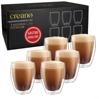 Produktbild von Creano doppelwandige Premium Gläser in Gastro Qualität, 6er-Set, 400ml