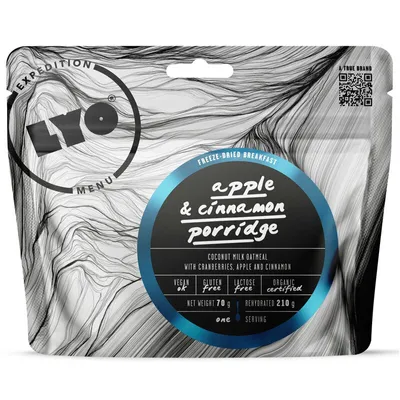 Image de lYOFOOD Flocons d'avoine aux canneberges, à la pomme et à la cannelle 70g