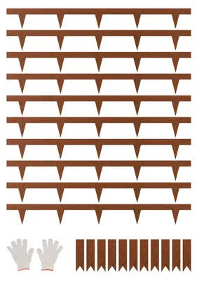 Produktbild von VEVOR Stahl Landschaftsrand, 6 Pakete 40 x 8 Zoll wetterbeständiger & vorgerosteter Metall-Landschaftsrand, biegsamer Gartenrand, Haifischspitze, Rasenrand für Blumenbeet, Gartenweg-Trenner, 40x4.5 Zoll, Tine-a