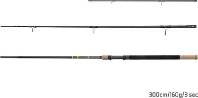 Three fishing rods are shown against a white background. The top rod is partially visible, the middle rod is fully visible, and the bottom rod is fully visible and detailed.