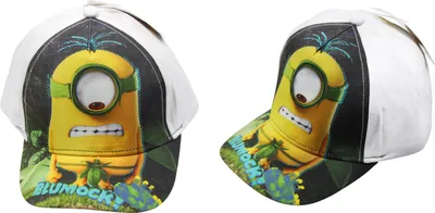 Immagine prodotto di Berretto Minions Stuart Blumock! in bianco/giallo, misura 54 cm, berretto a punta per bambini e bambine