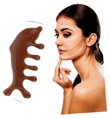 Produktbild von Holz-Massagekamm für Körper- und Akupunkturpunktmassage