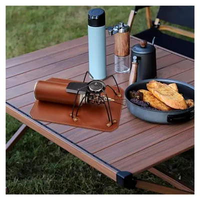 Produktbild von Herdplattenmatte aus Kunstleder, 30 x 20 cm, rutschfester Schutz für Camping und Outdoor-Aktivitäten