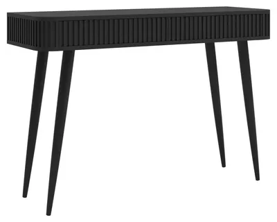 Produktbild von Selsey Ovarlo - Schminktisch mit 2 Schubladen, Schwarz, 113 cm