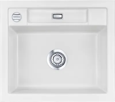 Produktbild von Spüle KeraDomo BELA 57 in SATIN mit Excenterbedienung / Systemceram / Keramikspüle