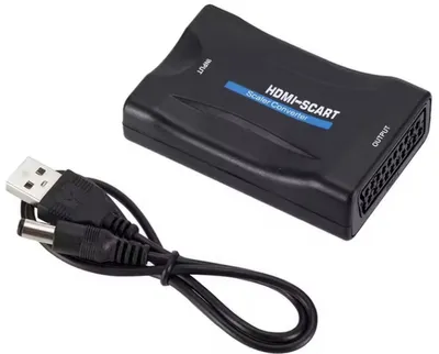 Produktbild von CHPN – HDMI-zu-Scart-Konverter – HDMI-Adapter – Scart-Kabel – Schwarz – HDMI-zu-Scart-Adapter – Universal – Computer zu Fernseher