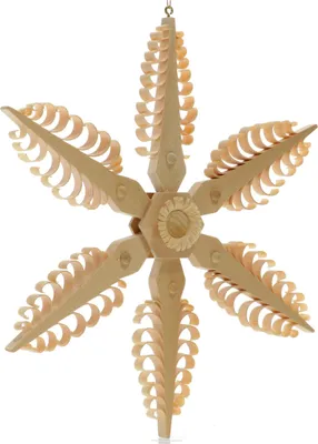 Produktbild von Fensterschmuck Spanstern Mitte mit Rosette Beidseitig BxHxT=20x21x3cm NEU