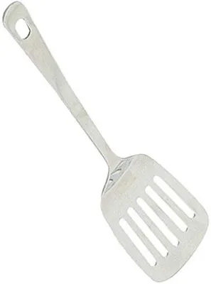 Image de Unyqoos® Spatule de cuisine en acier inoxydable, 33 cm (33 x 5 x 2 cm) – Maryse en acier inoxydable pour cuisiner et pâtisser, ergonomique, argentée, fabriquée en Espagne