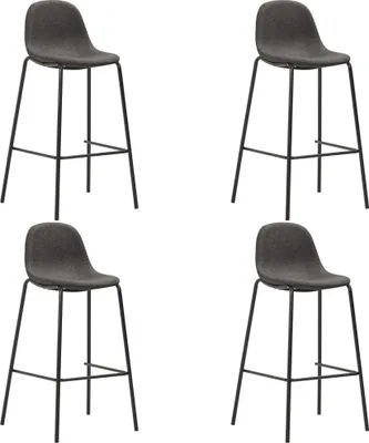 Imagen del producto de vidaXL Juego de 5 piezas para bar, tapizado en tela, color gris oscuro