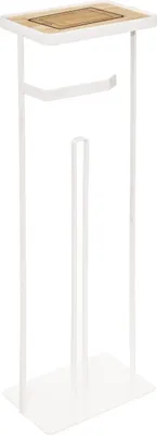 Produktbild von Toilettenpapierständer mit Ersatzrollenhalter, Handy-Ablage