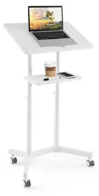 Immagine prodotto di Lavagna mobile con carrello per laptop regolabile