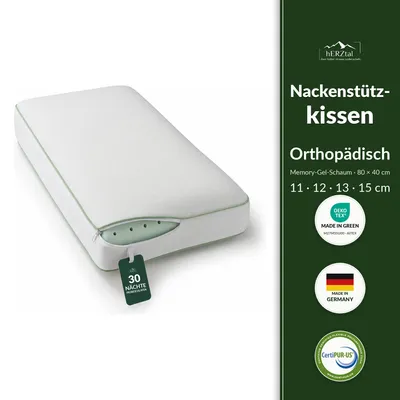 Produktbild von hERZtal orthopädisches Nackenstützkissen 12 cm · Zweitlisting 1 40x80 cm