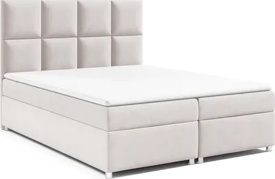 Produktbild von Best for Home Boxspringbett mit Bettkasten Trinity K-2 Bonellfederkern inkl. Topper, mit Lieferung 200x200-Creme