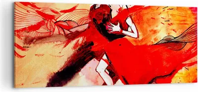 Produktbild von Bild auf Leinwand - Leinwandbild - tanzen sie - 120x50cm - Wand Bild - Wanddeko - Wandbilder - Leinwanddruck - Bilder - Kunstdruck - Wanddekoration - Leinwand bilder - Wandkunst - AB120x50-3731