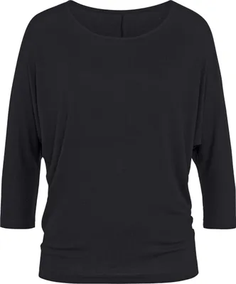 Produktbild von LASCANA 3/4-Arm-Shirt aus luftiger Feinstrickqualität schwarz Größe 36/38