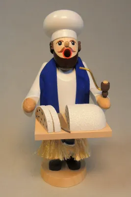 Produktbild von Räuchermann Stollenbäcker mit Pfeife Höhe 14cm NEU