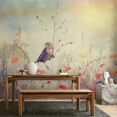 Produktbild von Vlies Fototapete - Field Bird 100x70 cm Tiere g-B-0134-a-a
