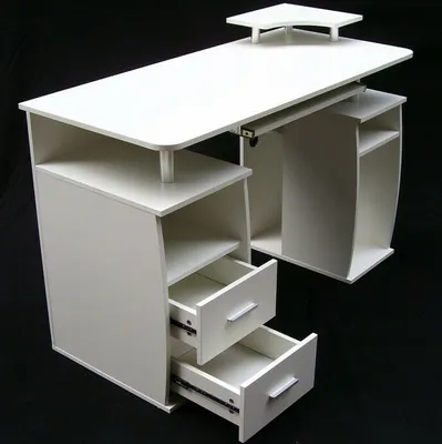 Produktbild von Computertisch PC-Tisch 120cm Arbeitstisch Gamingtisch Schreibtisch weiß 57040