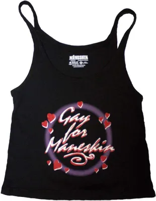 Produktbild von Maneskin - "Gay For Maneskin" Ärmelloses Oberteil für Herren/Damen Uni RO10523 (XL) (Schwarz)