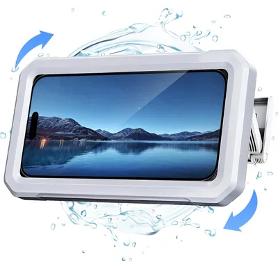 Image de Omgoods - Support étanche pour téléphone, idéal pour la douche, avec une rotation de 480°