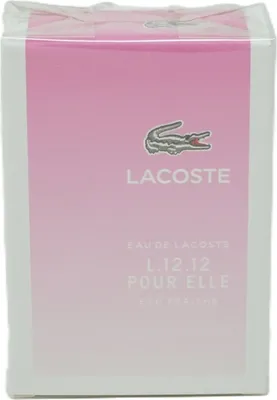 Produktbild von Lacoste L.12.12 Eau Fraiche Pour Elle, 30 ml, Nicht nachfüllbare Flasche, Rosa Pfefferkorn, Mandarine, Grapefruit, Jasmin, Magnolien, Wasser, Patschuli, Spray
