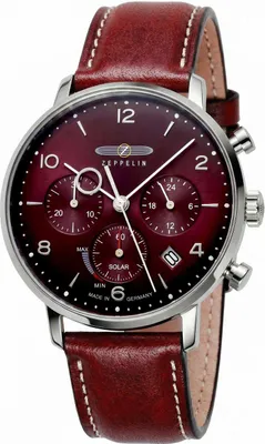Image de Montre ZEPPELIN pour homme 8086-2_N rouge classique