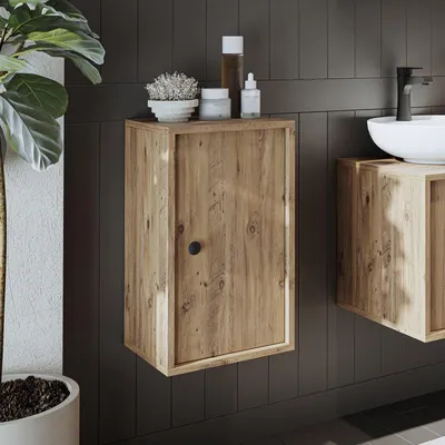 Produktbild von Roomart GUSTO Badmöbel Hochschrank 35 cm breit, Eiche