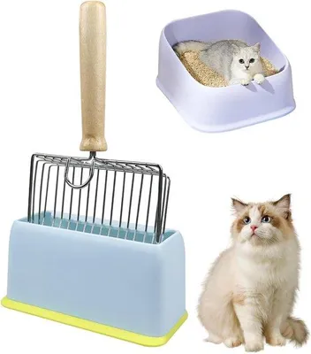 Produktbild von Famanu Katzenschaufel mit Holzgriff - 28 cm