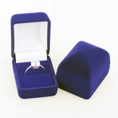 Produktbild von Ringbox Verlobungsring: Schmuck Etui für Ring Blau