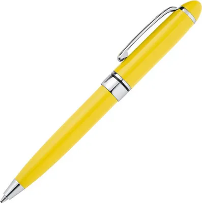 Produktbild von 10 Minikugelschreiber / aus Metall / Farbe: gelb