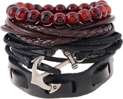 Produktbild von VI-33178 Anker Armbänder für Herren - Schwarz KP33178