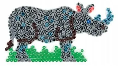 Produktbild von Playbox Nashorn Bügelperlen-Steckplatte Transparent