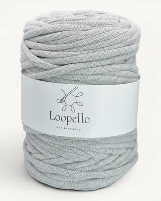 Obrázek produktu pro Loopello bavlněný provázek, průměr 9 mm, délka 100 m – světle šedá