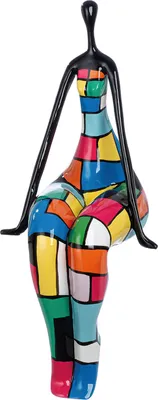 Produktbild von Gilde Kantensitzerfigur, "Lady", Fraumotiv, Kunstharz, mehrfarbig, VE 1, L. 32 cm, B. 36 cm, H. 74 cm 52480 4063387524800