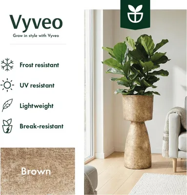 Produktbild von Vyveo - Blumentopf Pillar - Braun (Retro) - 27x67