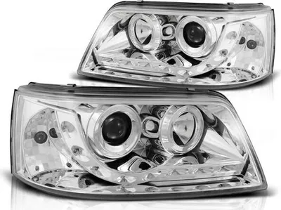 Produktbild von LED Tagfahrlicht Design Scheinwerfer passend für VW T5 03-09 chrom