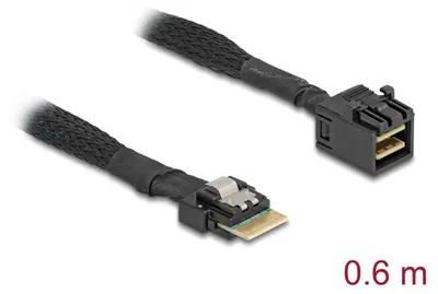 Zdjęcie produktu dla DeLOCK 86092, 0,6 m, Mini SAS HD SFF-8643, Slim SAS SFF-8654 4i, Prosty, Prosty, Męska/Męska