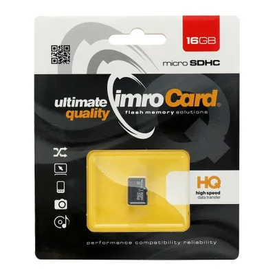 Produktbild von IMRO 10/16G UHS-I, 16 GB, MicroSDHC, Klasse 10, UHS-I, 82 MB/s, 21 MB/s