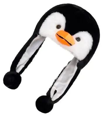 Produktbild von Pinguinmütze mit Ohrenschutz Plüsch Winterhut