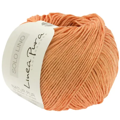 Produktbild von Lana Grossa SOLO LINO Linea Pura 50 g nachhaltiges Leinengarn aus 80 Prozent recycelten Fasern 120 m Farbe 063 - Lachs