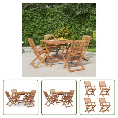 Produktbild von The Living Store 5-tlg. Garten-Essgruppe Massivholz Akazie